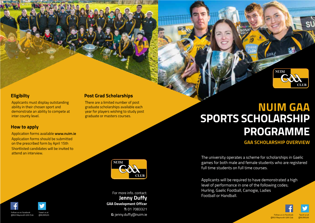 NUIM GAA Sports Scholarship Programme