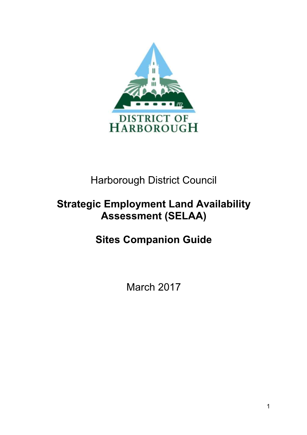 Harborough District Council Strategic Employment Land Availability