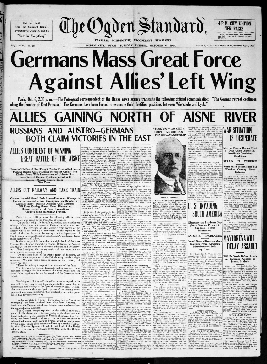 I ALLIES GAINING NORTH of AISNE RIVER I Hh 11