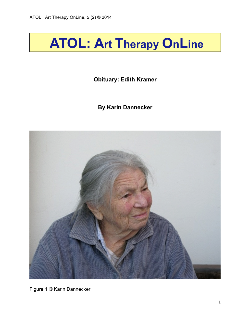 ATOL: Art Therapy Online, 5 (2) © 2014