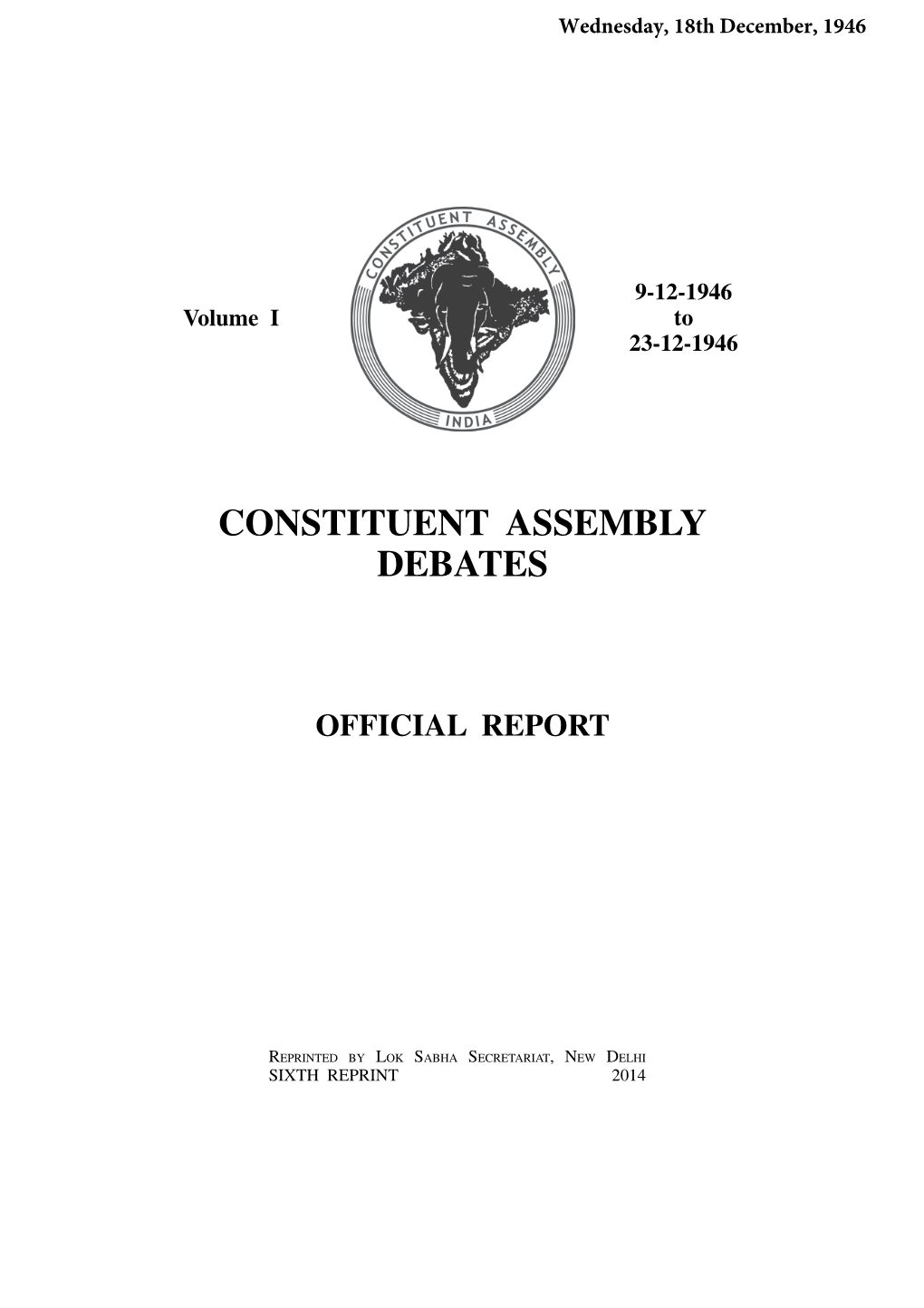 Constituent Assembly Debates