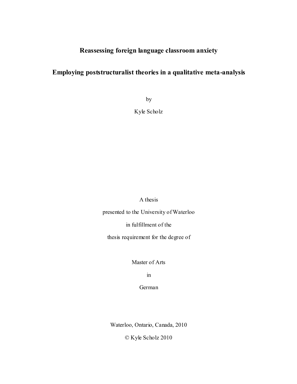 Reassessing Foreign Language Classroom Anxiety Employing