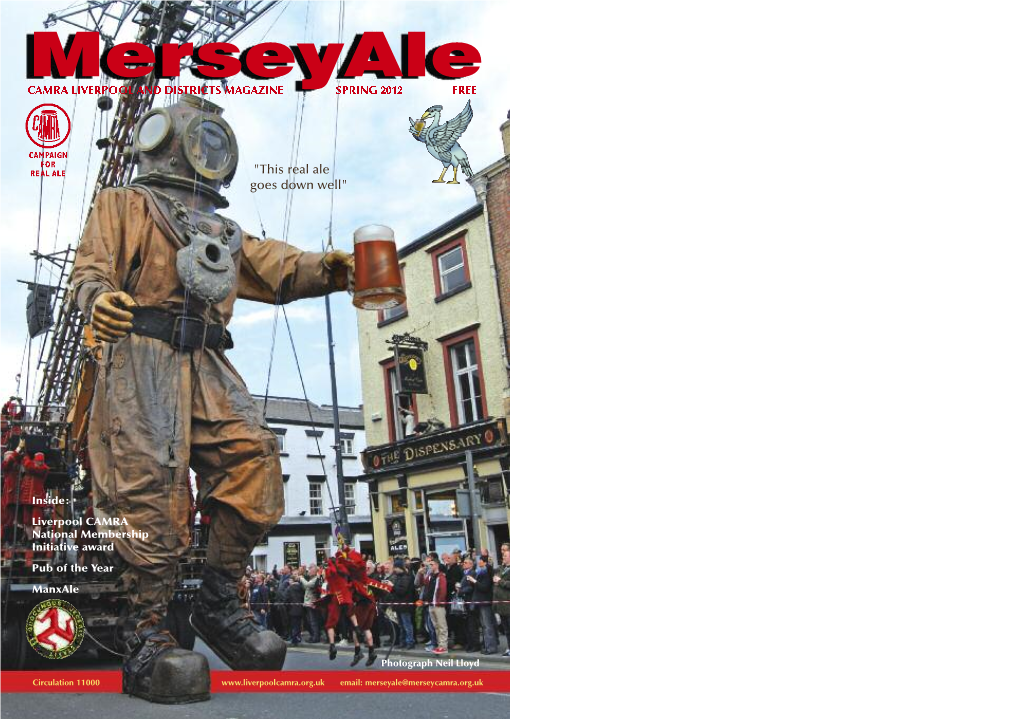 Merseyale CAMRA LIVERPOOL and DISTRICTS MAGAZINE SPRING 2012 FREE