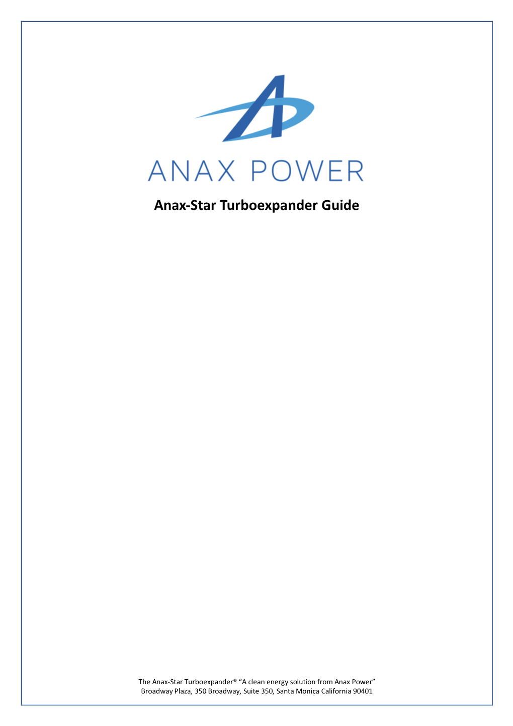 Anax-Star Turboexpander Guide