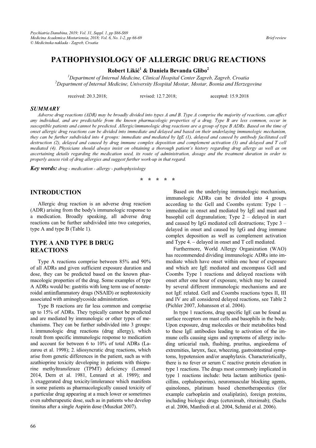 Pathophysiology of Allergic Drug Reactions