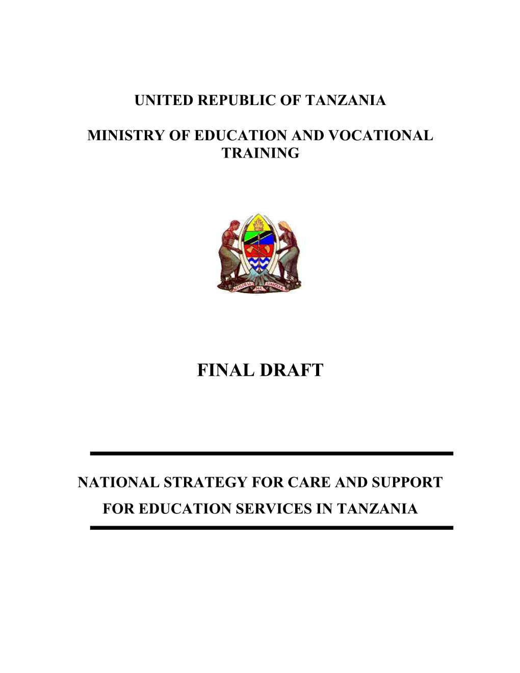 National Framework Strategy for MVC Service Delivery in Primary Schools