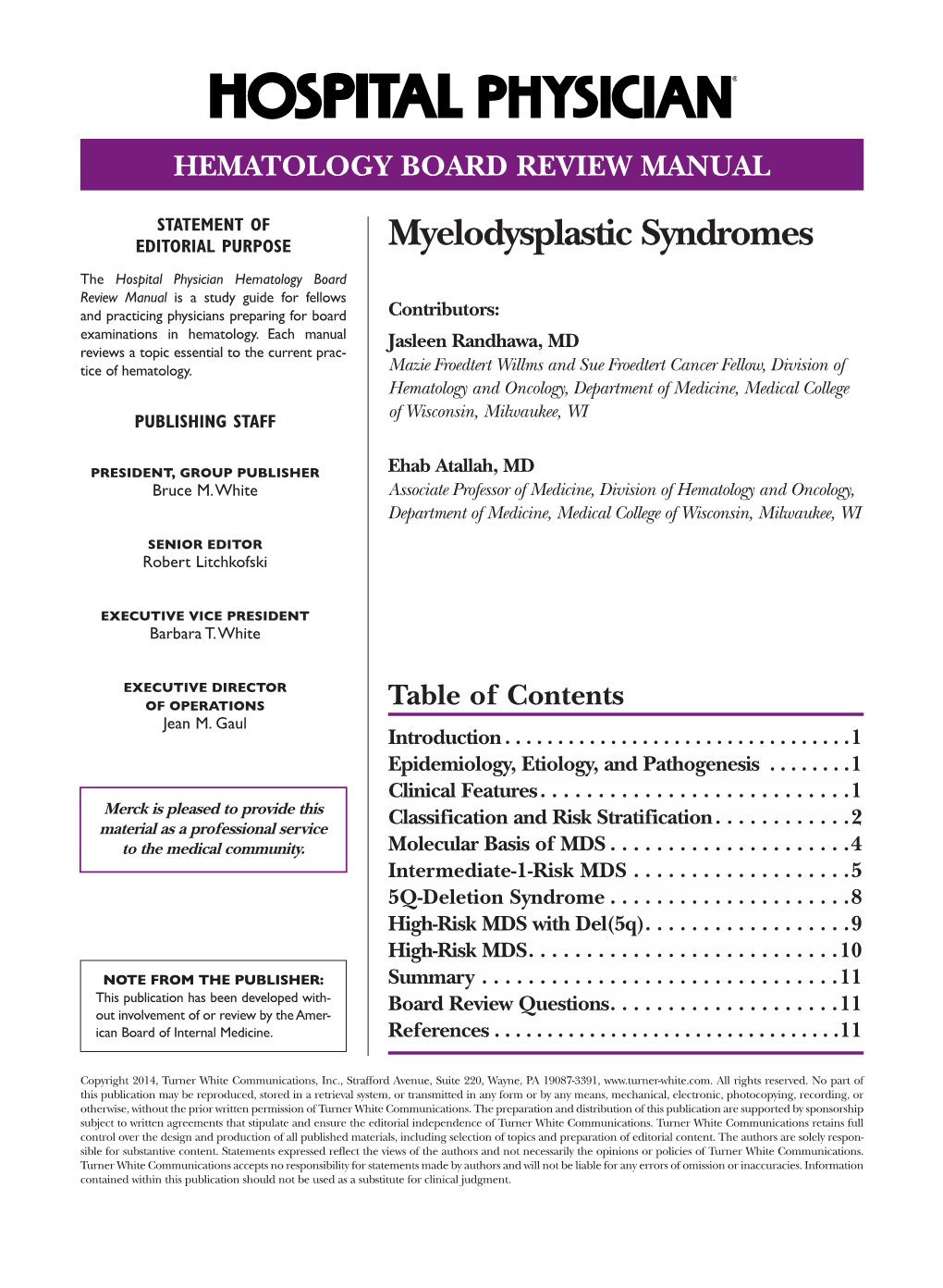 Myelodysplastic Syndromes