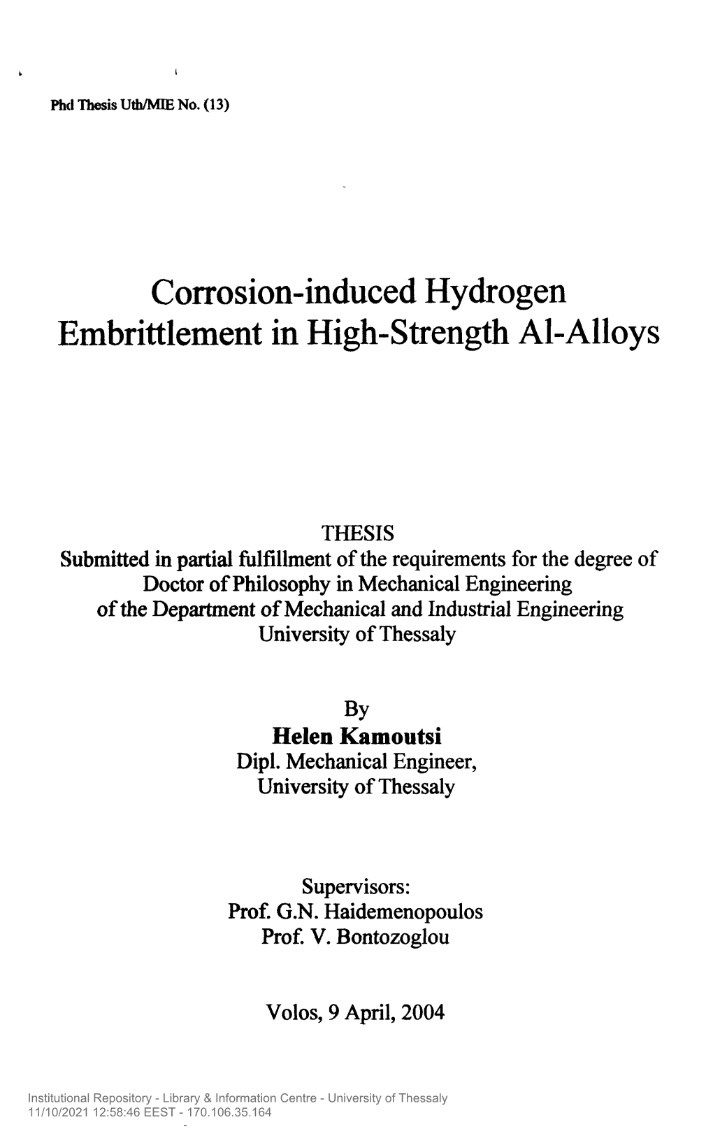 Corrosion-Induced Hydrogen Embrittlement in High-Strength Al-Alloys