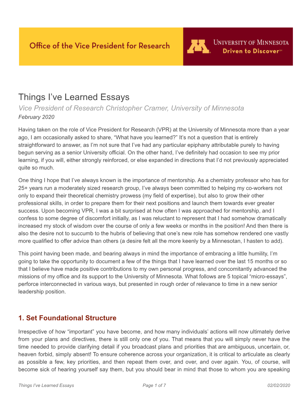 Things I've Learned Essays.Pdf