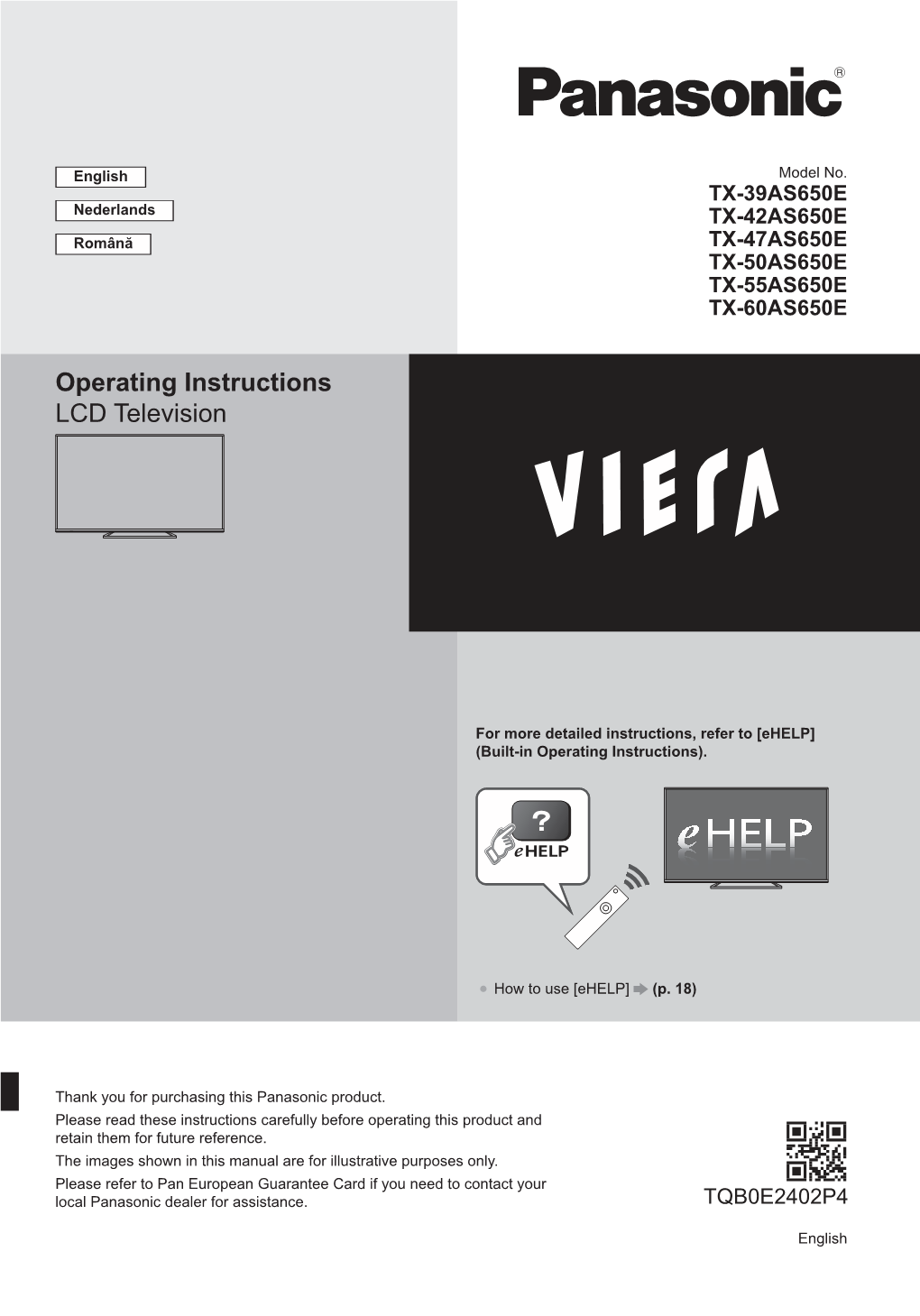 Operating Instructions LCD Television