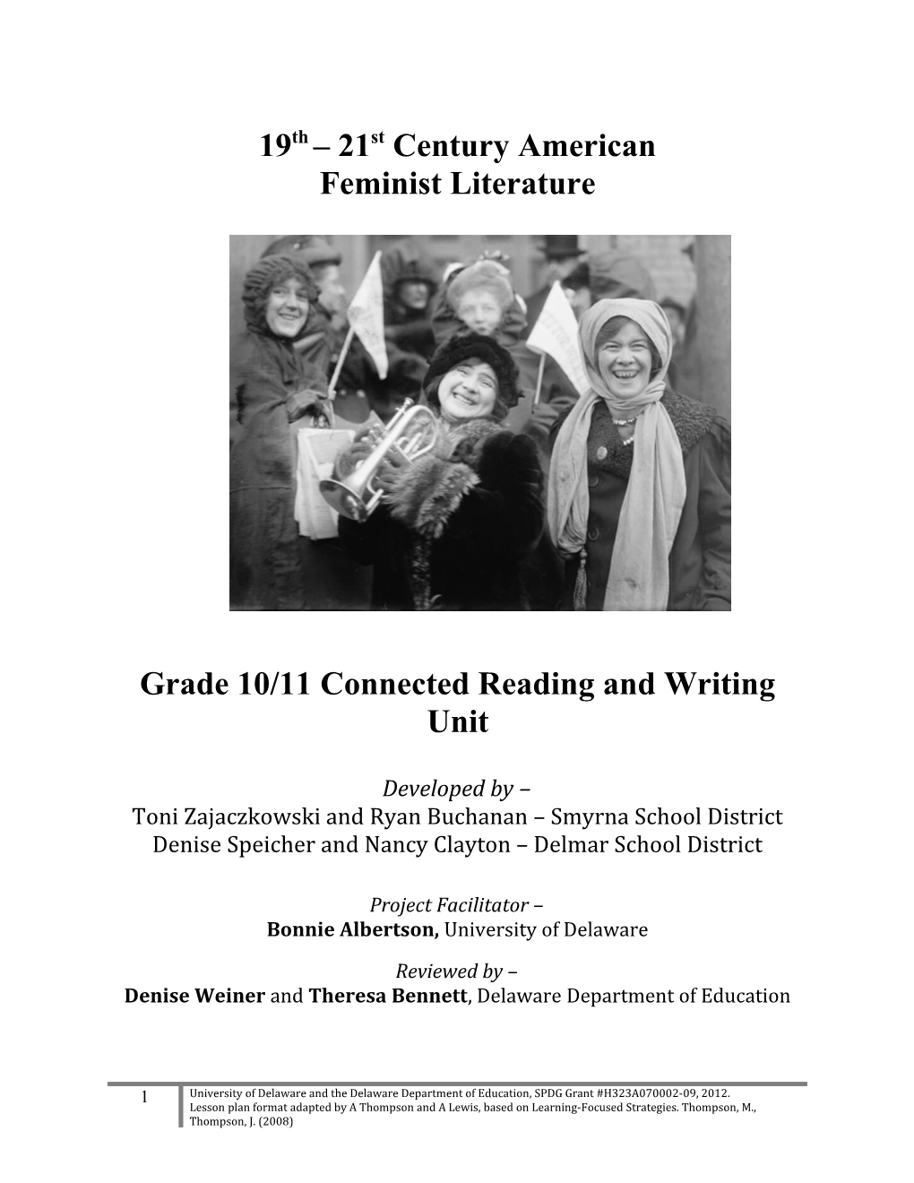 Grade 10/11 Connected Reading and Writing Unit