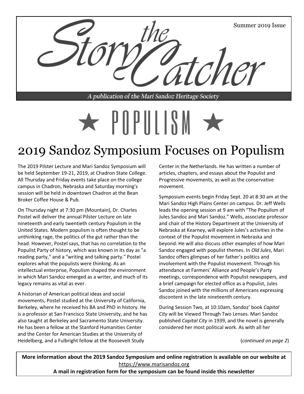 2019 Sandoz Symposium Focuses on Populism