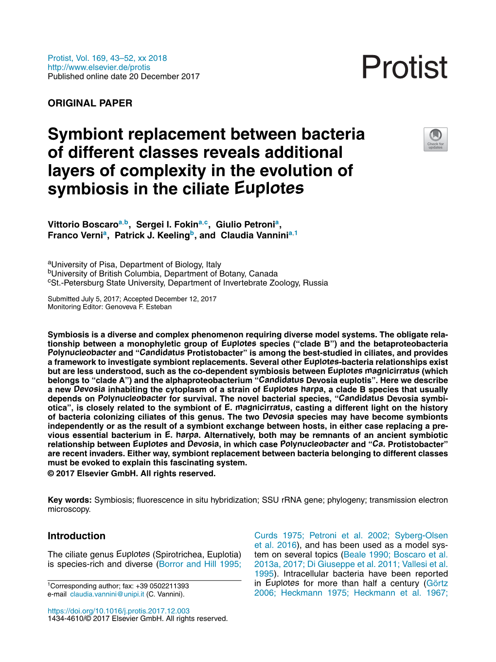 Symbiont Replacement Between Bacteria of Different Classes Reveals Additional Layers of Complexity in the Evolution of Symbiosis