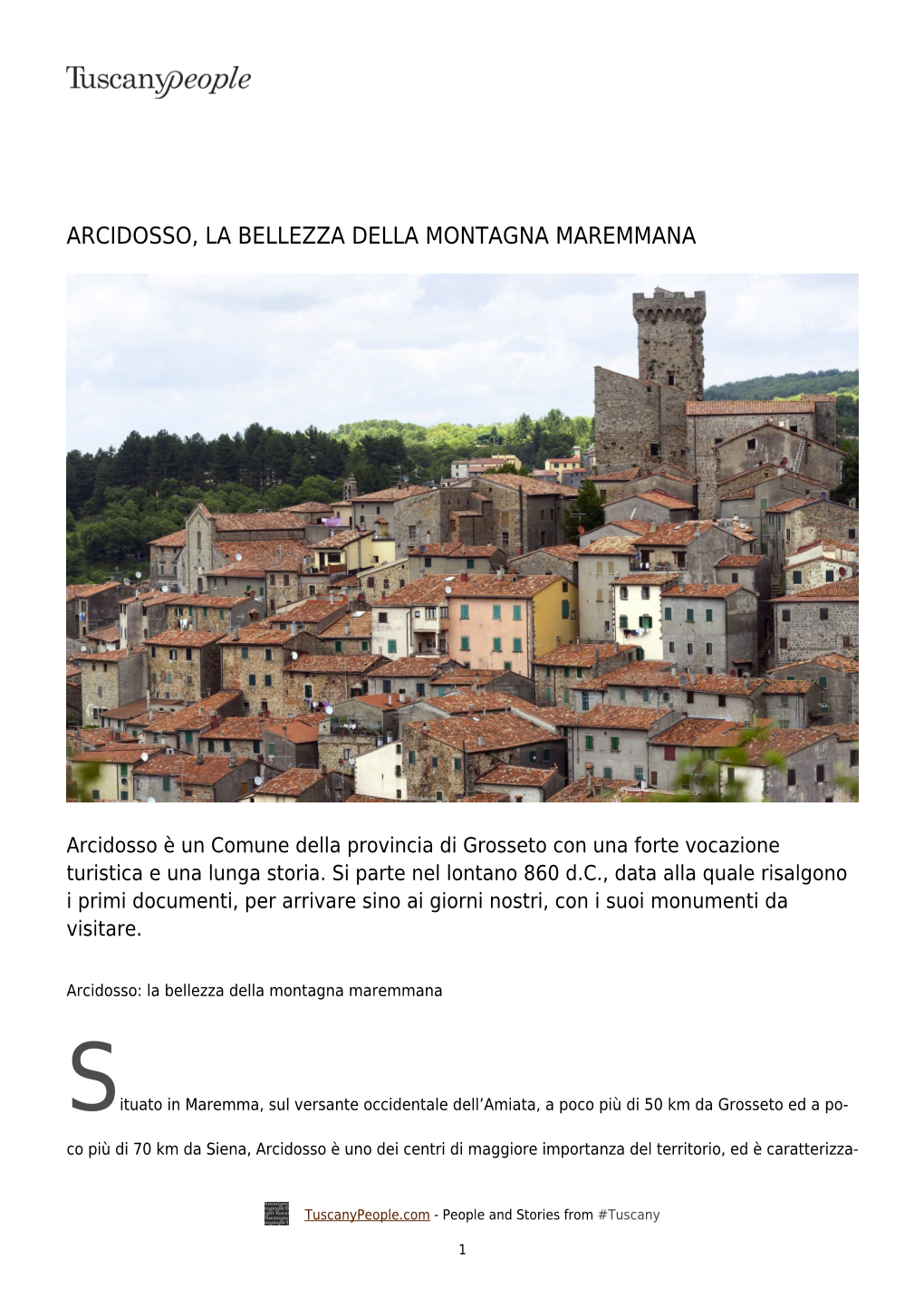 Arcidosso, La Bellezza Della Montagna Maremmana