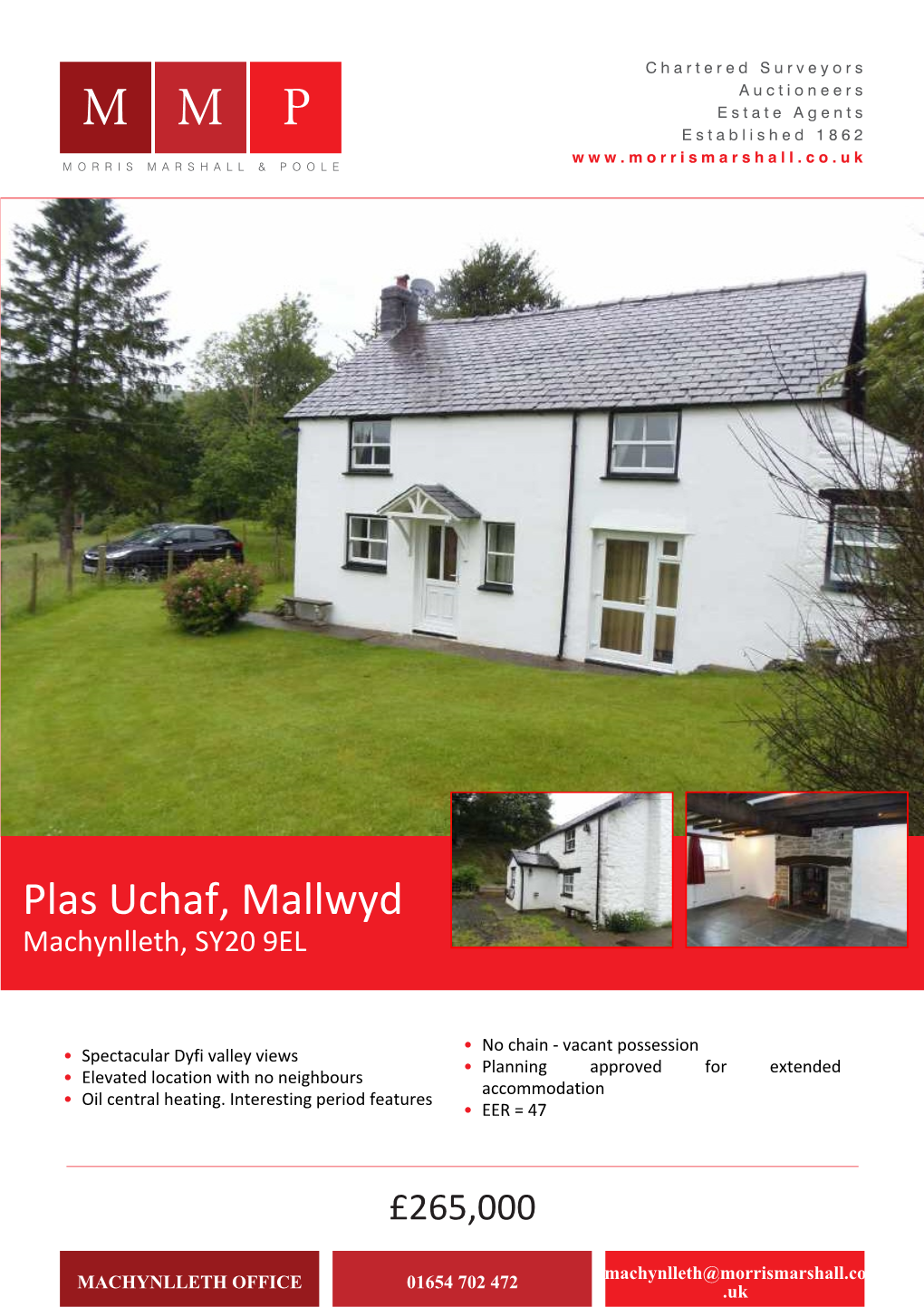 Plas Uchaf, Mallwyd Machynlleth, SY20 9EL