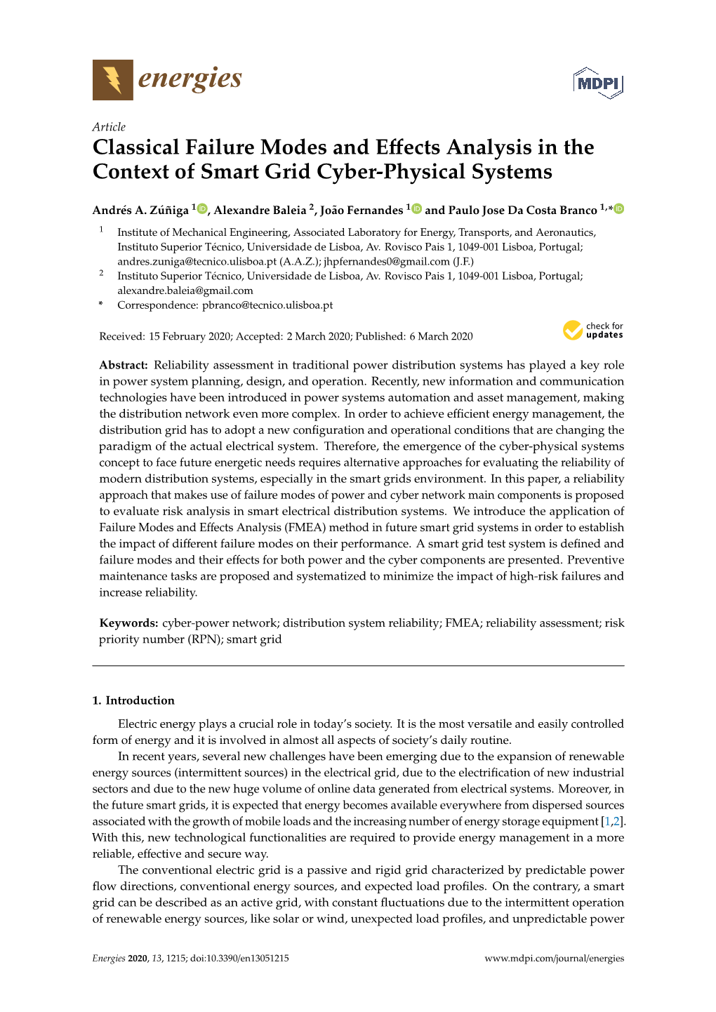 Classical Failure Modes and Effects Analysis in the Context of Smart Grid Cyber-Physical Systems