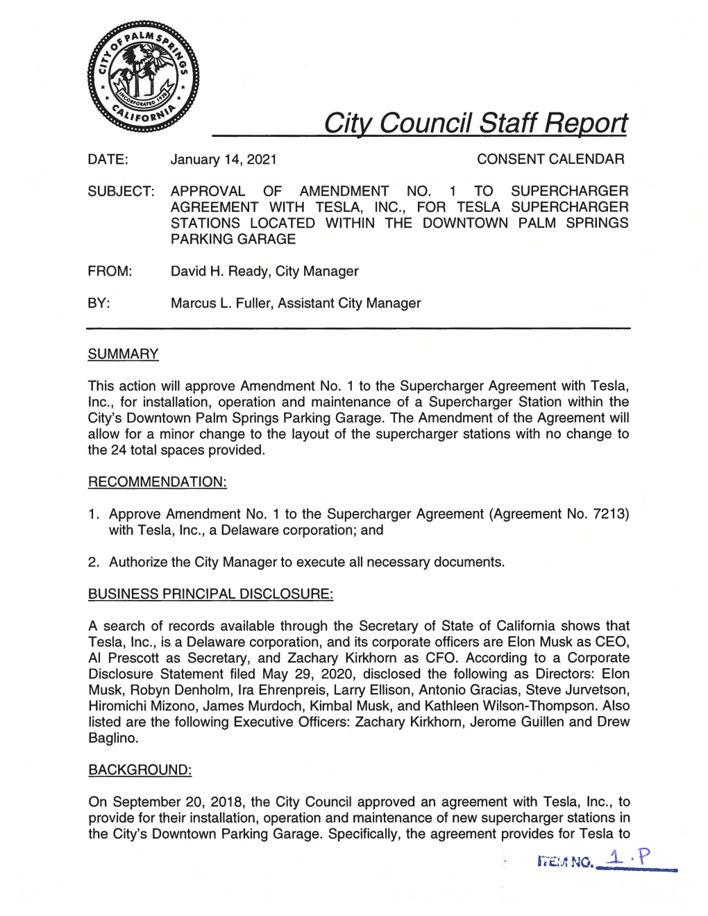 City Council Staff Report