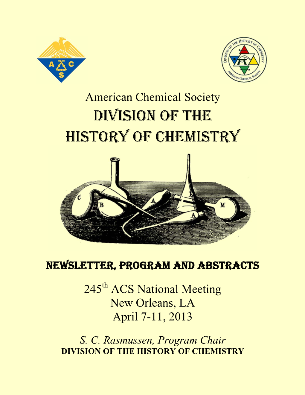 Newsletter, Program, and Abstracts Spring 2013