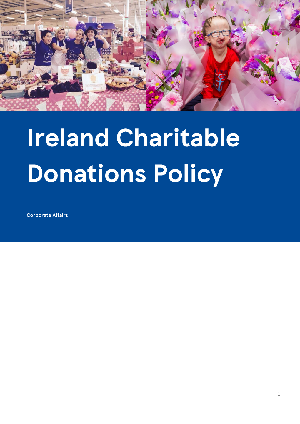 Ireland Charitable Donations Policy