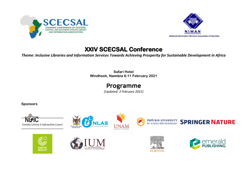 XXIV SCECSAL Conference Programme