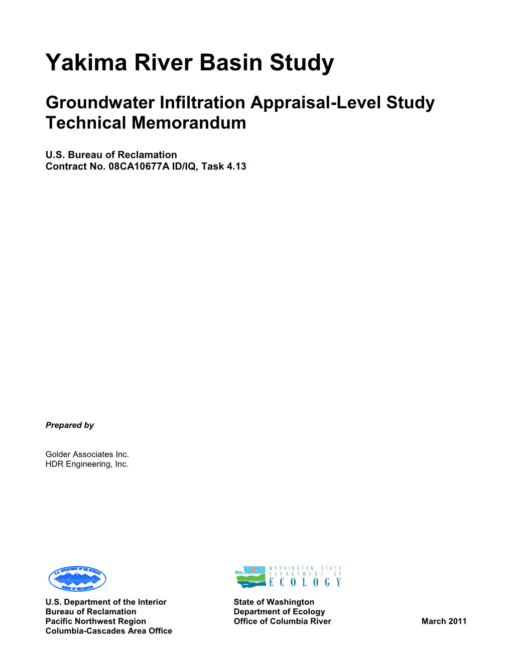 Task 4.13 Groundwater Infiltration