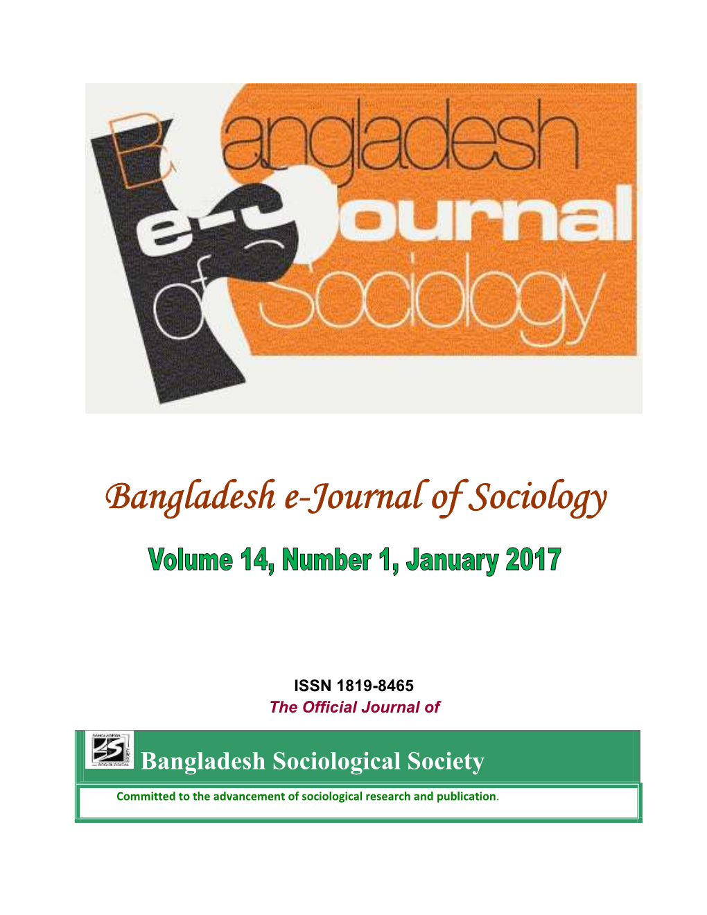 Bangladesh E-Journal of Sociology