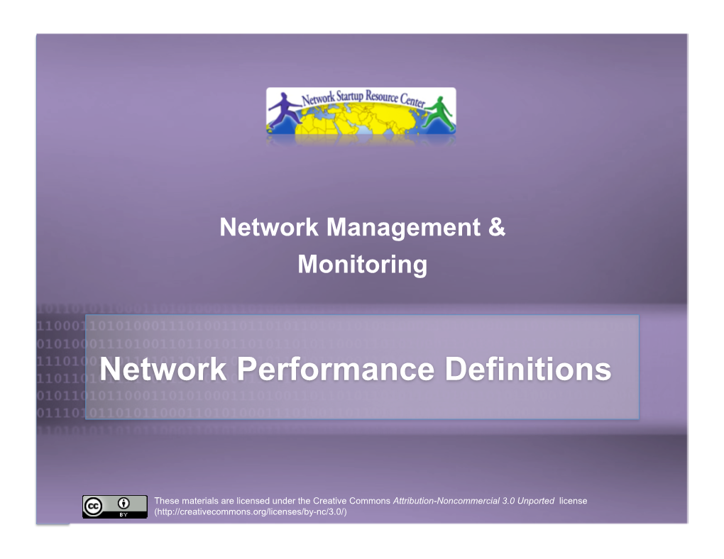 Network Performance Metrics