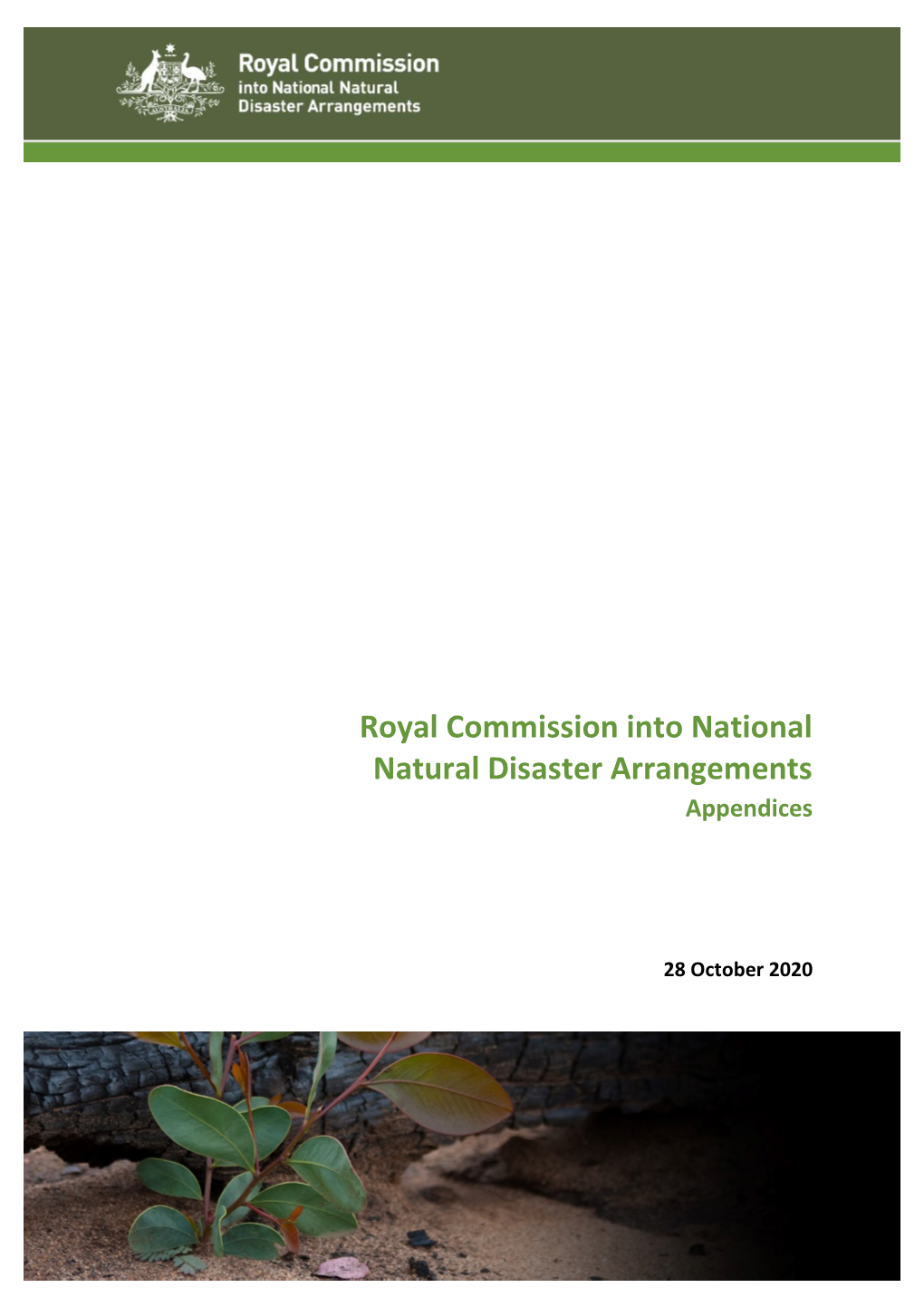 Royal Commission Into National Natural Disaster Arrangements Appendices