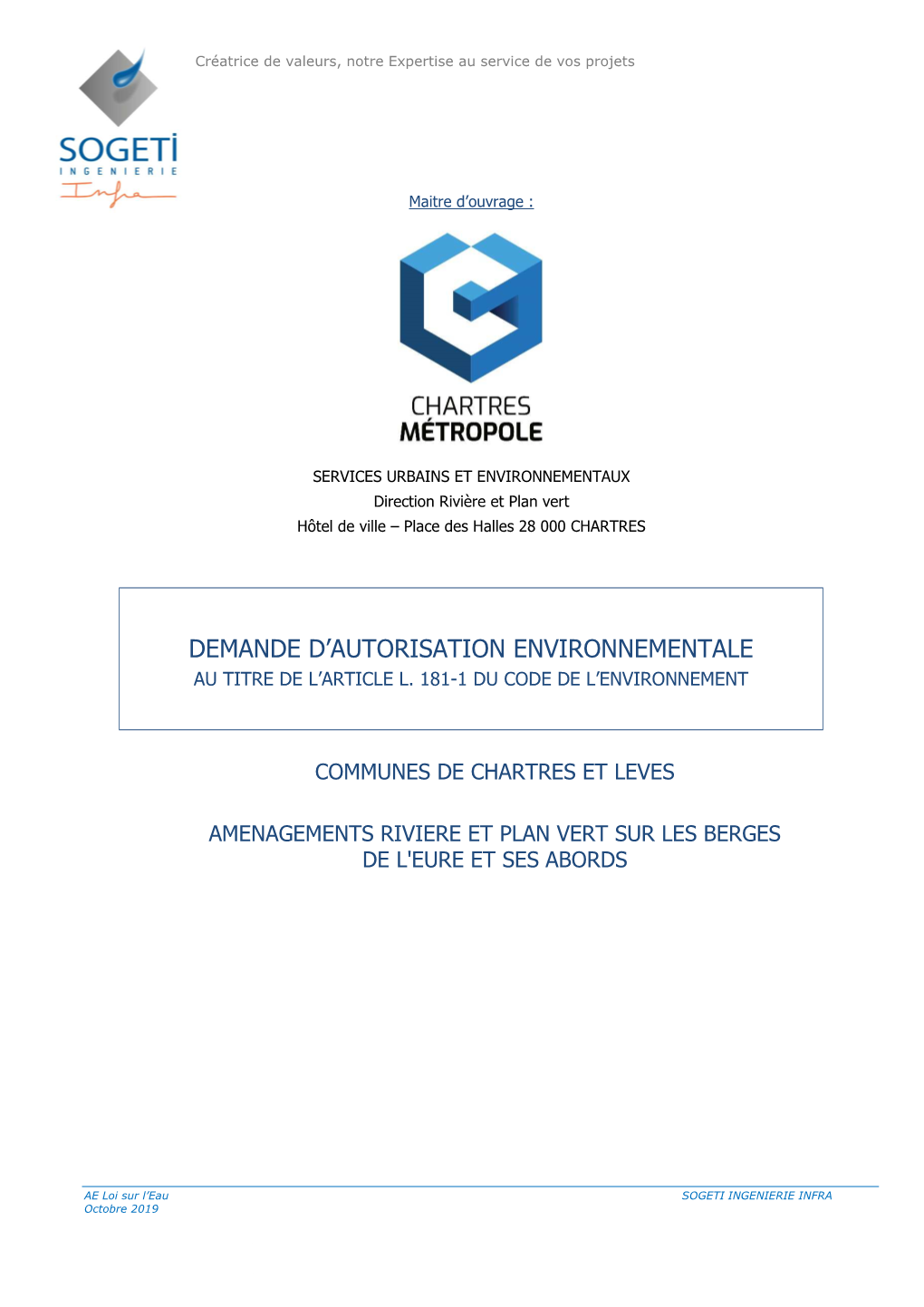 Demande D'autorisation Environnementale