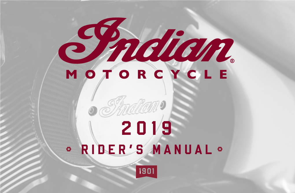 Indian Motorcycle Rider's Manual