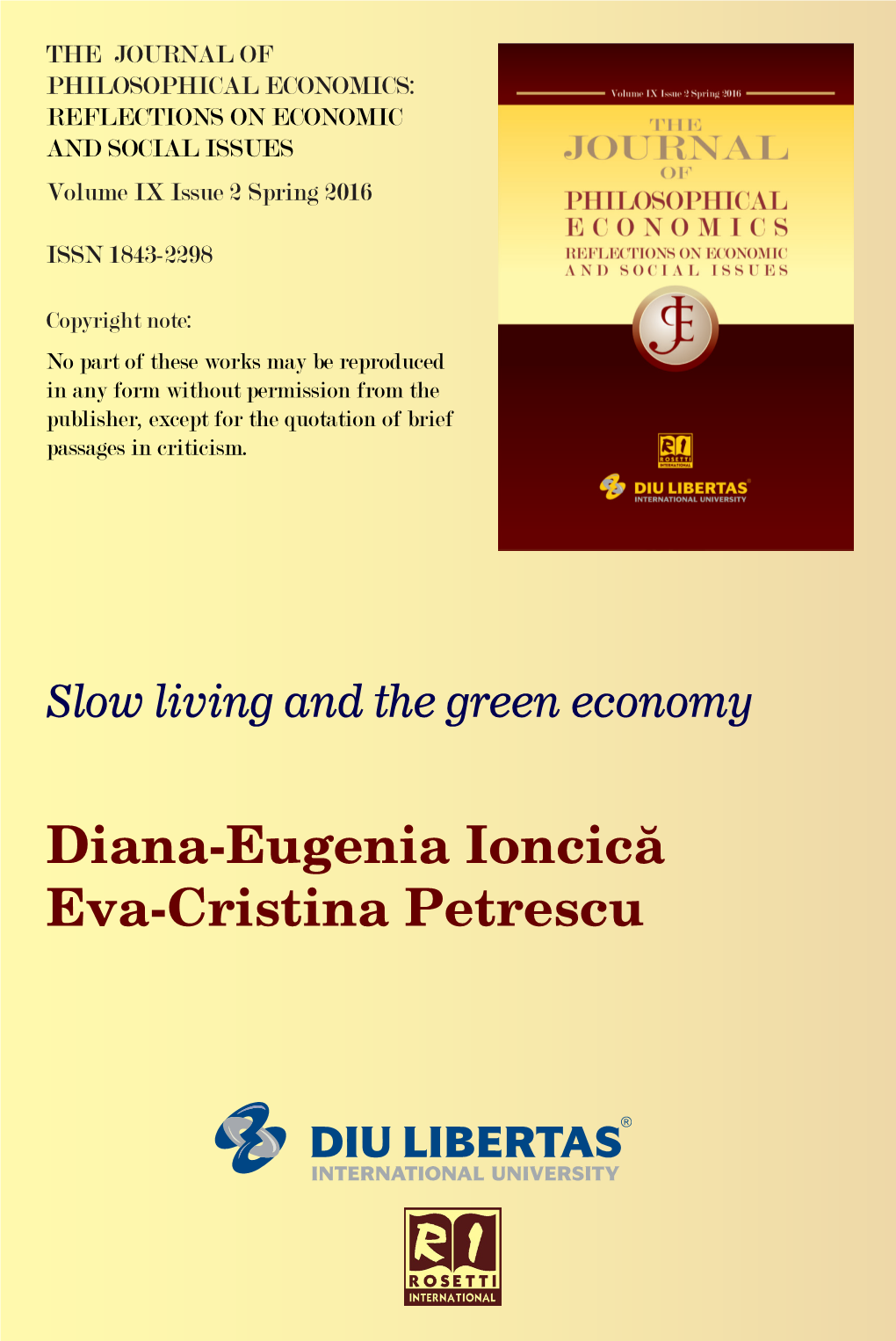 Diana-Eugenia Ioncică Eva-Cristina Petrescu
