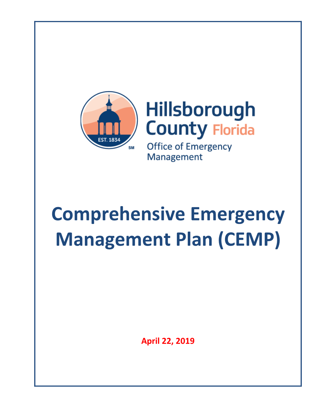 Comprehensive Emergency Management Plan (CEMP)