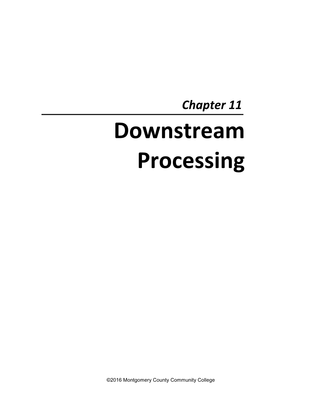 Downstream Processing