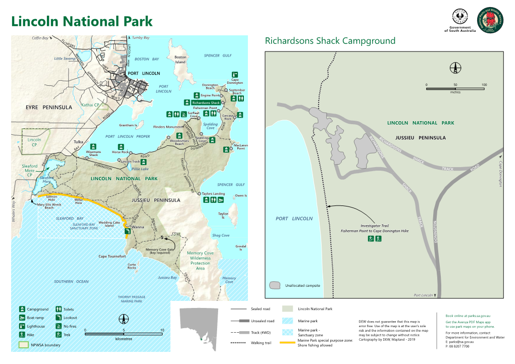 Lincoln National Park % Coffin Bay % Tumby Bay FL I N L DE I