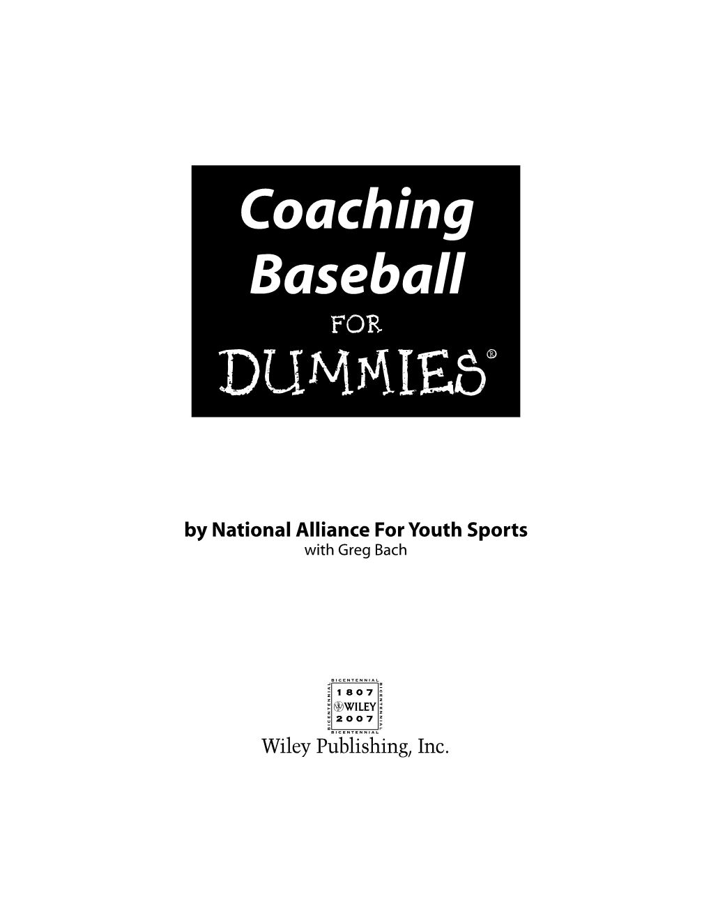 Coaching Baseball for Dummies‰