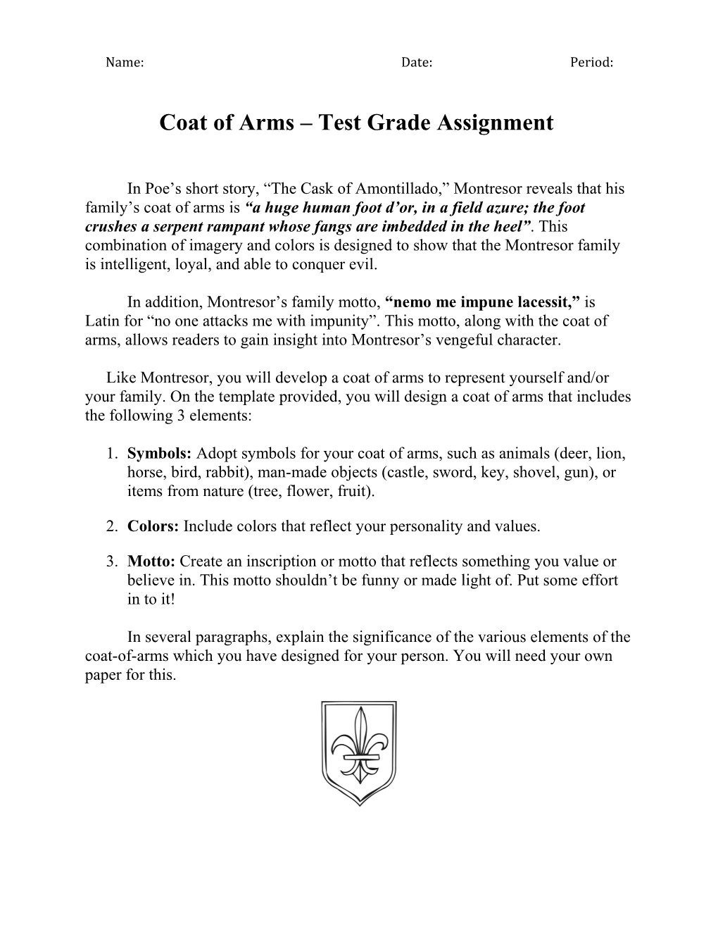 Coat of Arms Assignment