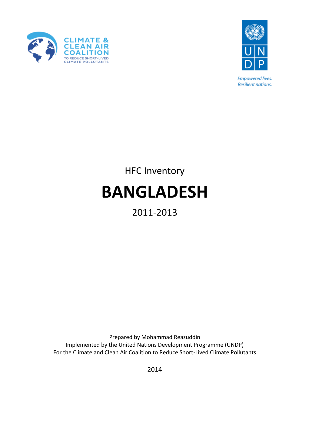 HFC Inventory BANGLADESH 2011-2013