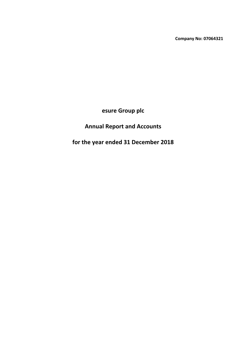Esure Group Plc Annual Report and Accounts For