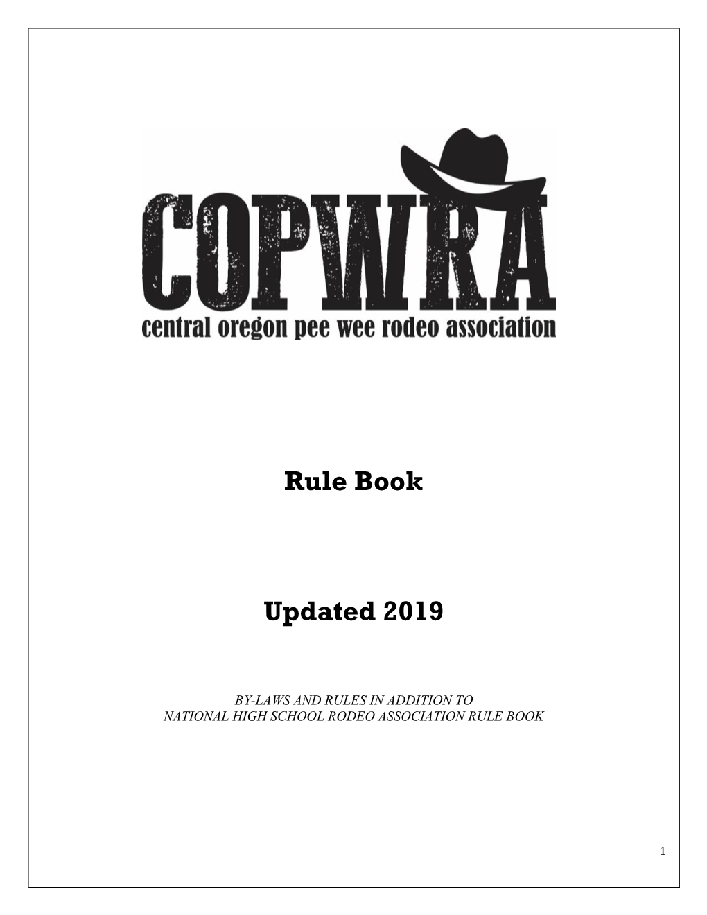 Rule Book Updated 2019