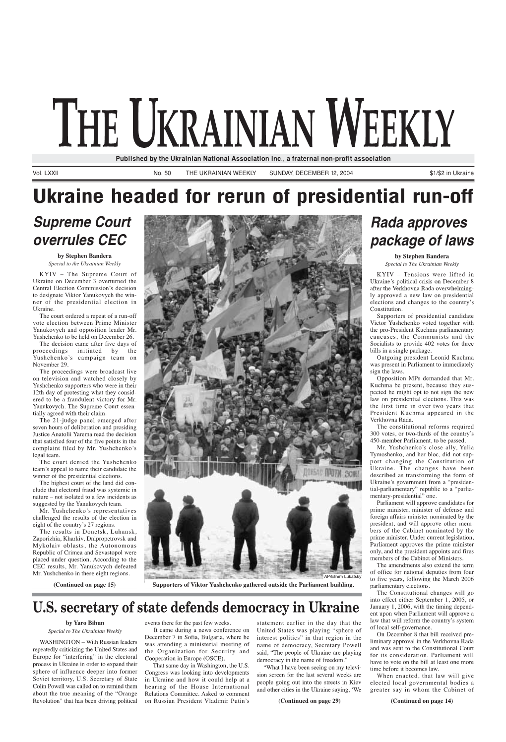 The Ukrainian Weekly 2004, No.50