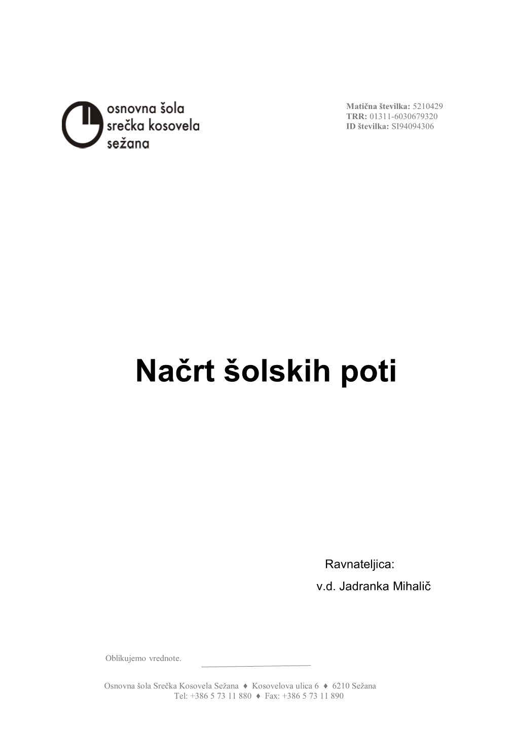 Načrt Šolskih Poti