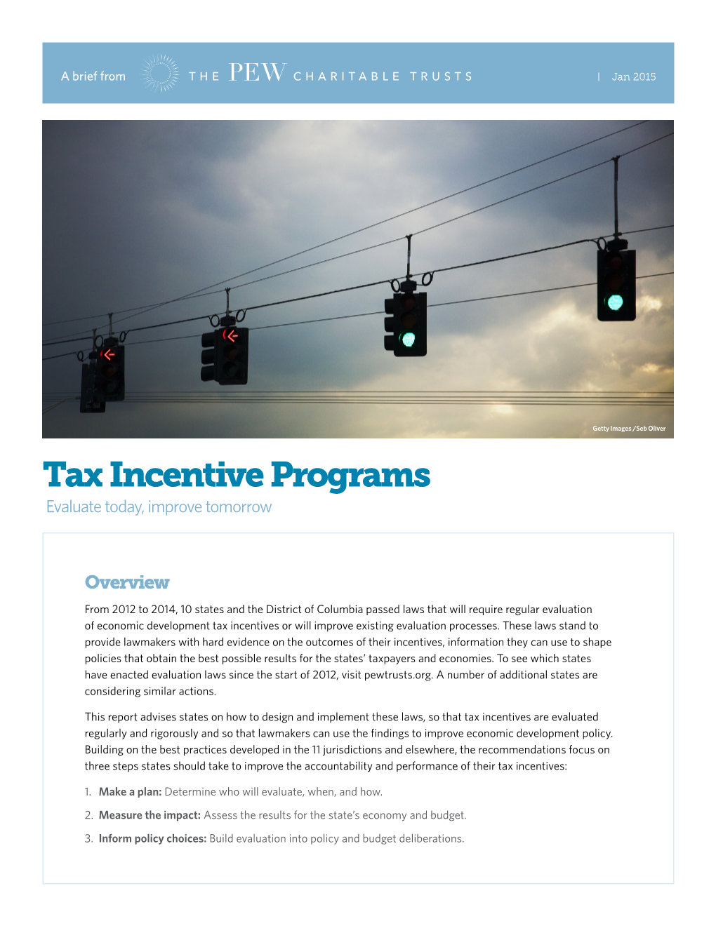 Tax Incentive Programs Evaluate Today, Improve Tomorrow