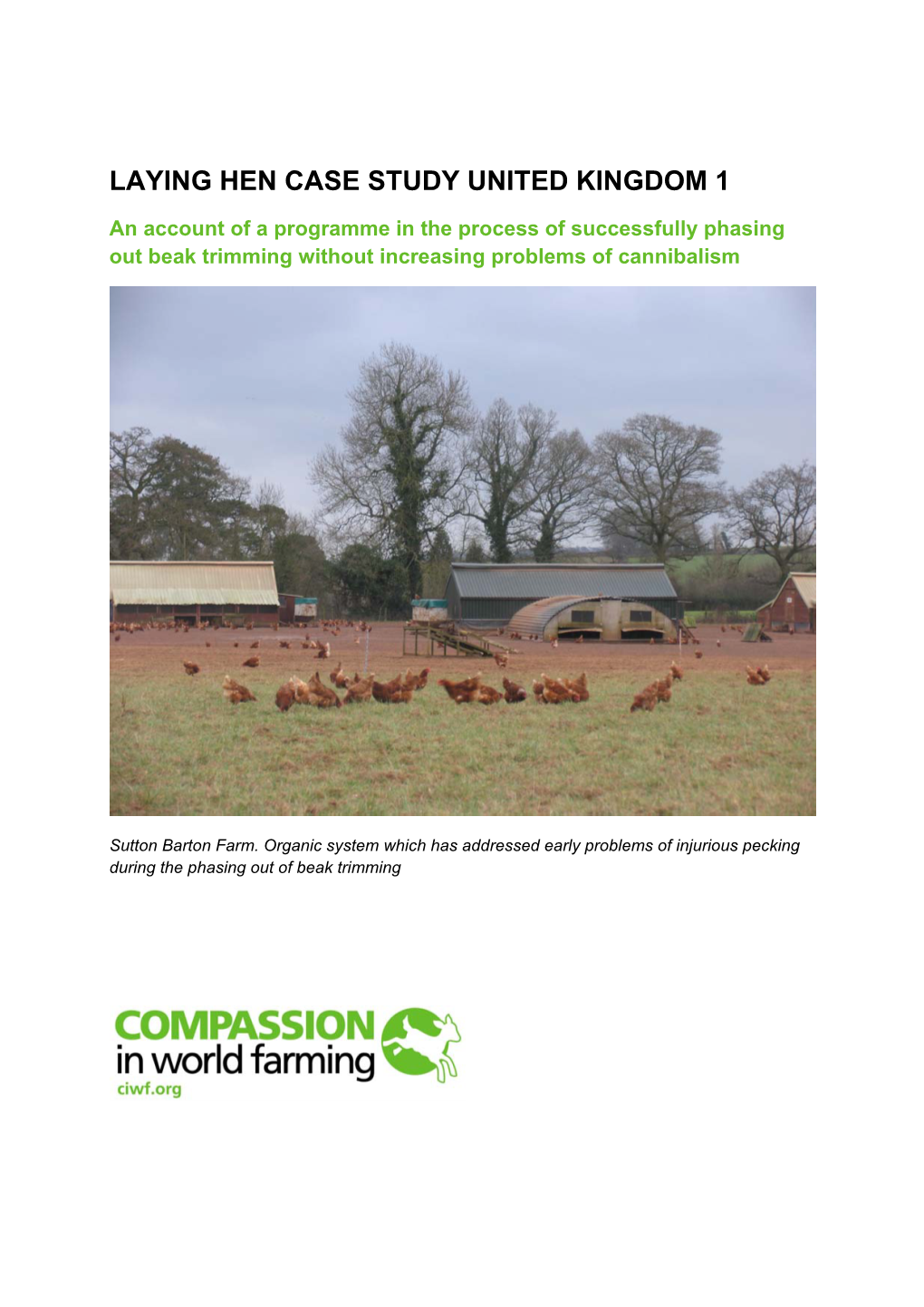 Laying Hen Case Study United Kingdom 1