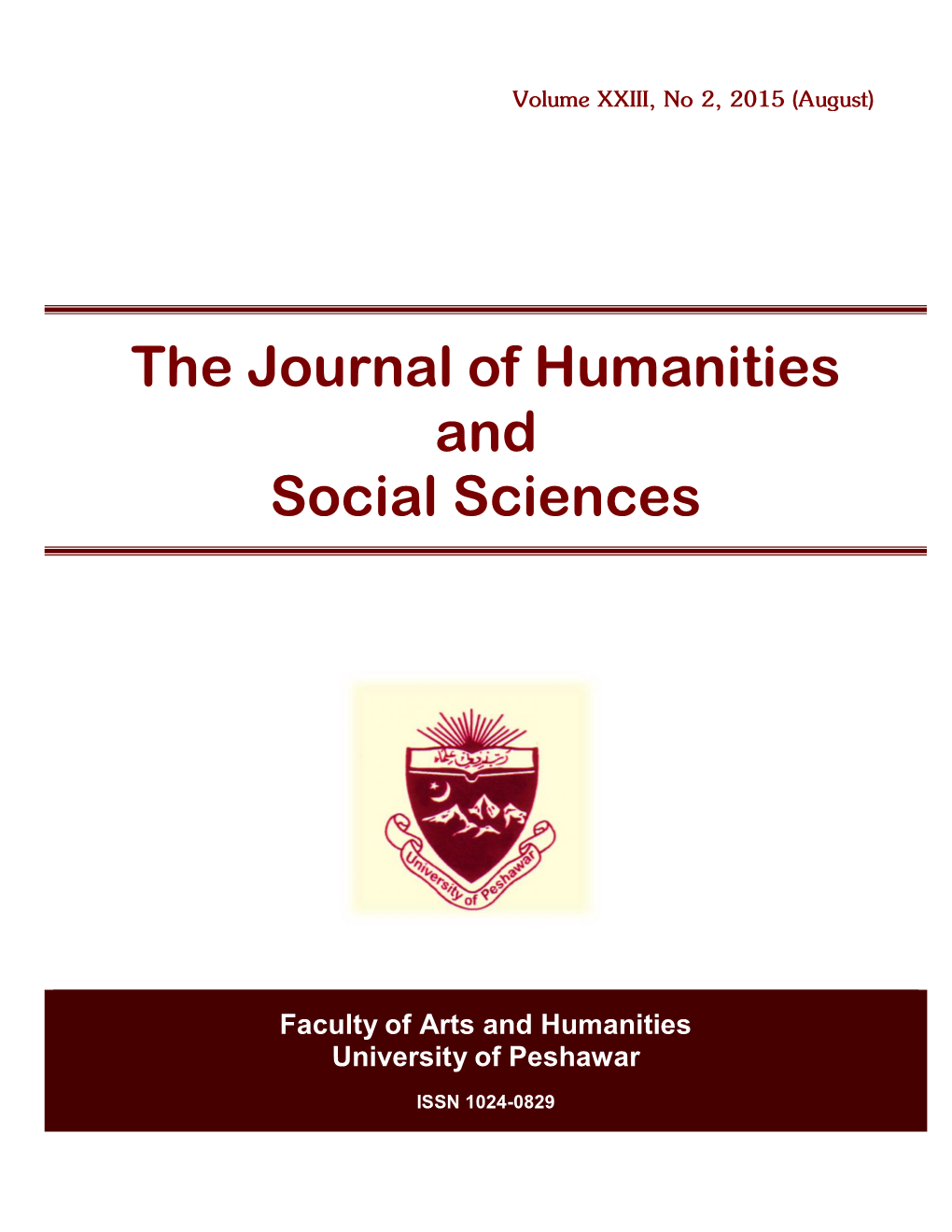 The Journal of Humanities and Social Sciences