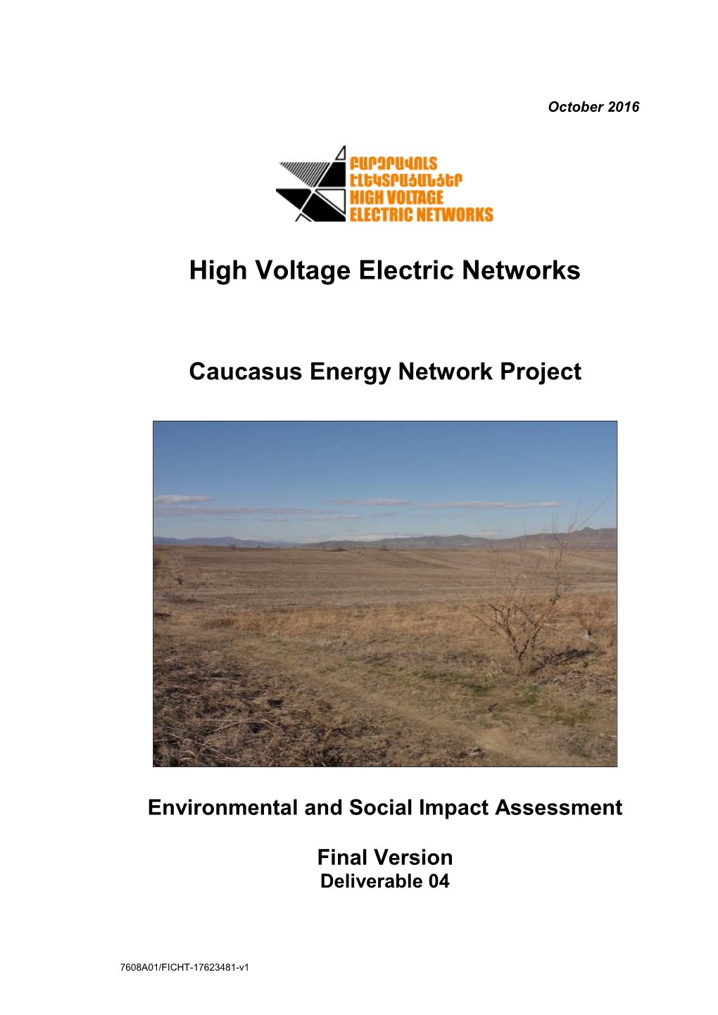 High Voltage Electric Networks