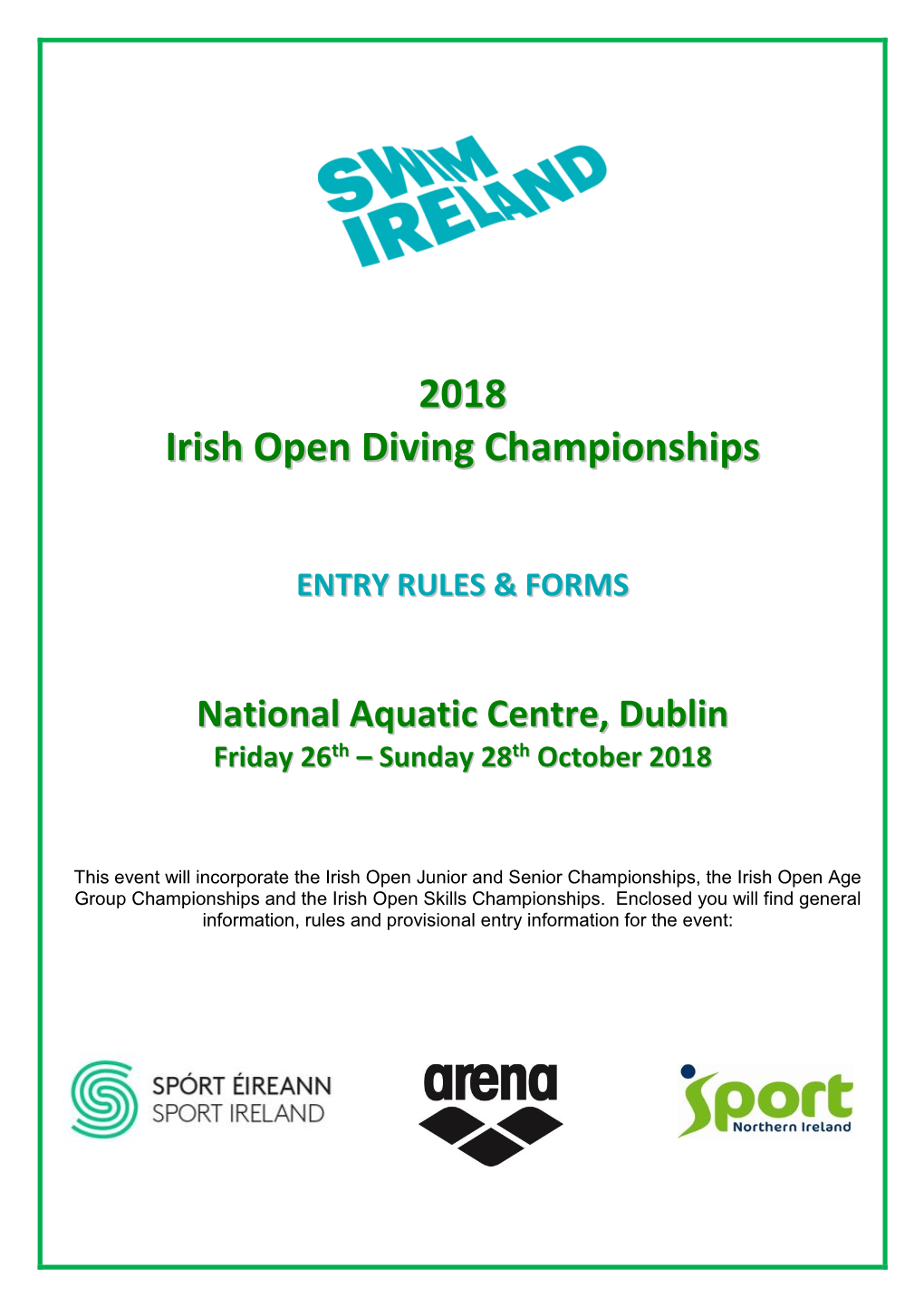 2018 Irish Open Diving Championships