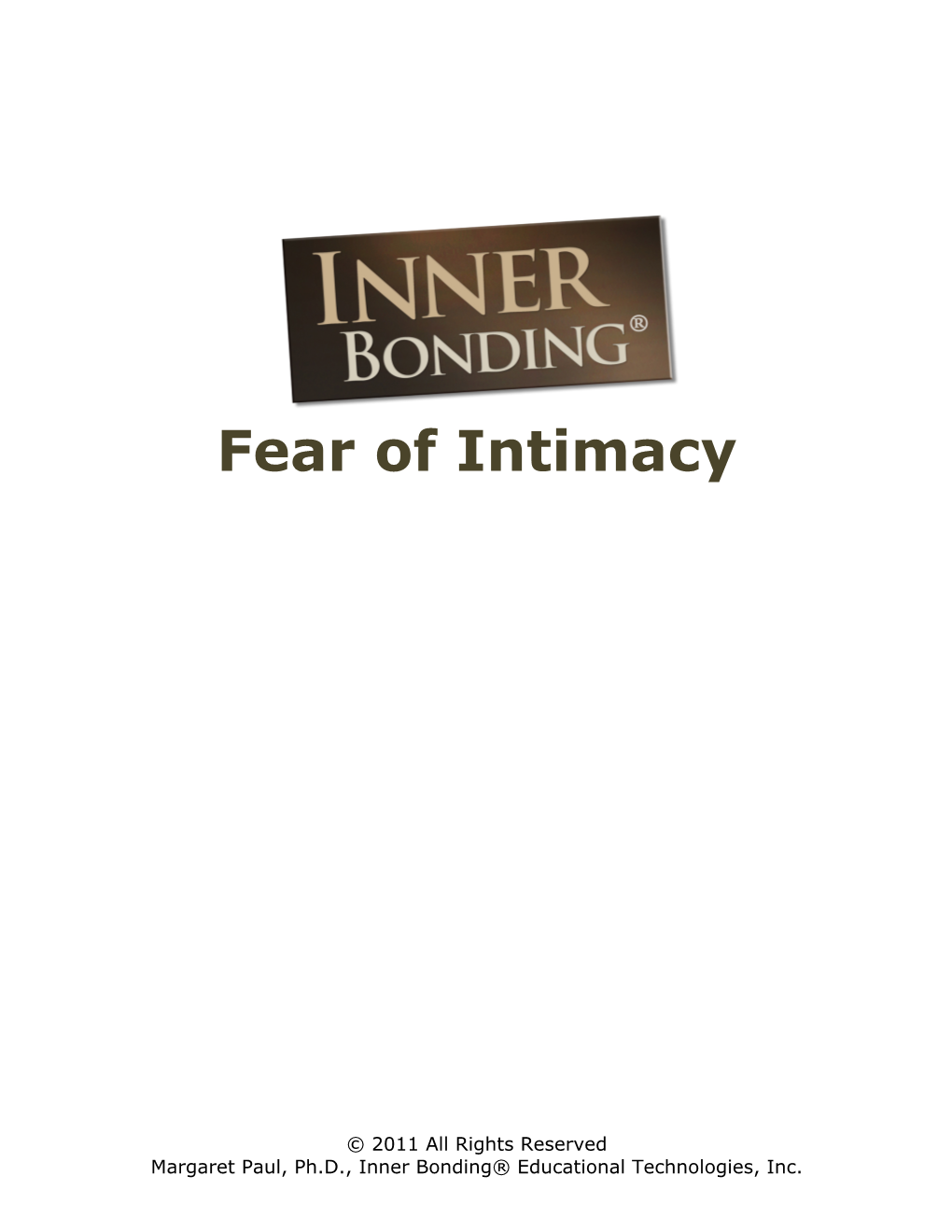 Fear of Intimacy