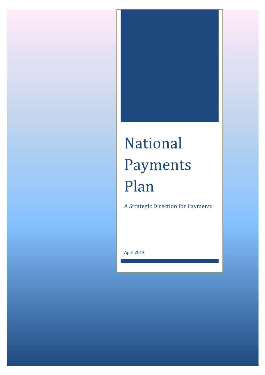 National Payments Plan