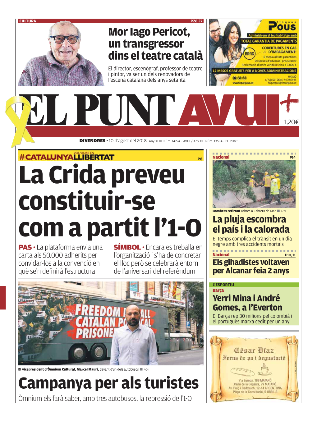 La Crida Preveu Constituir-Se Com a Partit L'1-O