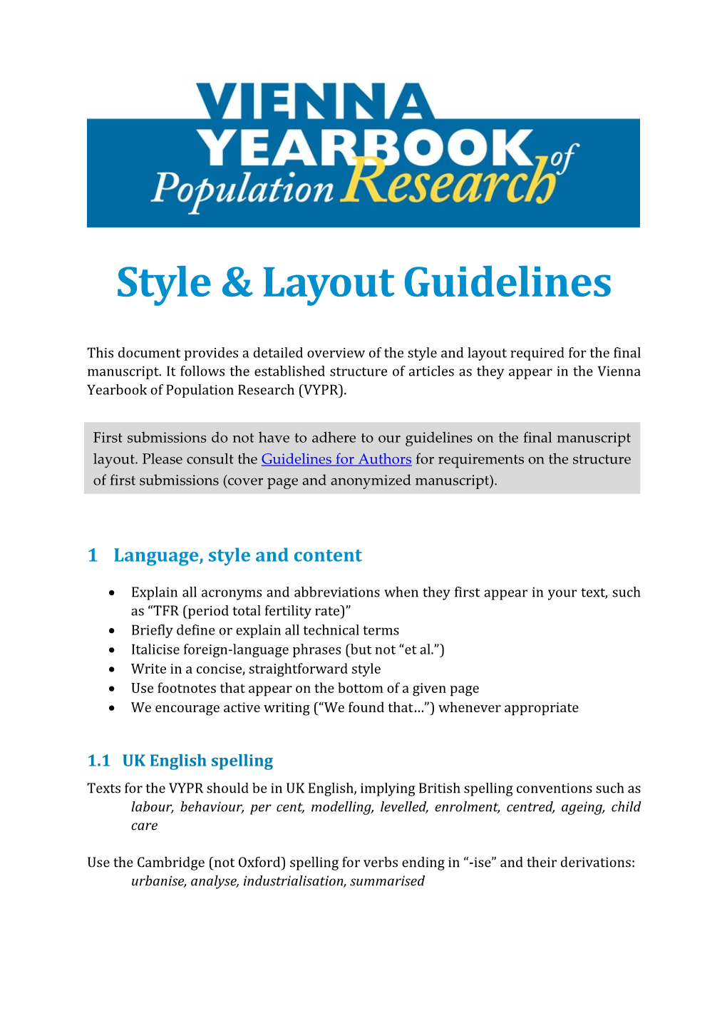 VYPR Style & Layout Guidelines